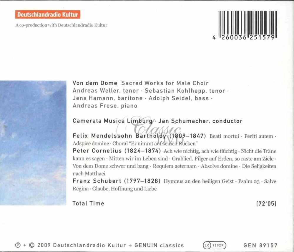 Von dem Dome: Sacred Works for Male Choir (CD)