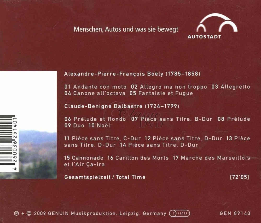 Französische Orgelmusik von Boëly und Balbastre (CD)