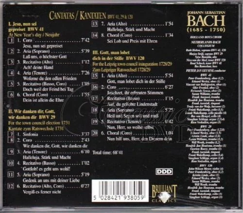 BACH,J.S.: Kantáty BWV 41, 29, 120 (CD)