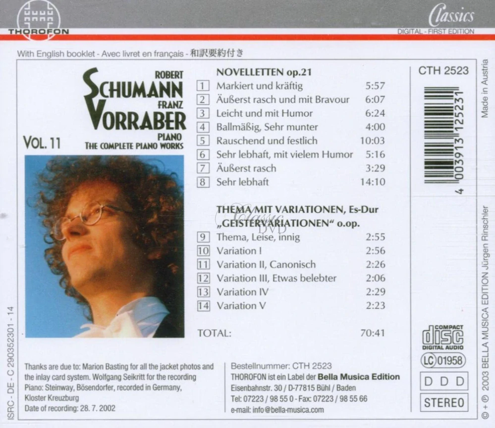 Robert Schumann – The Complete Piano Works, Vol. 11 (CD)