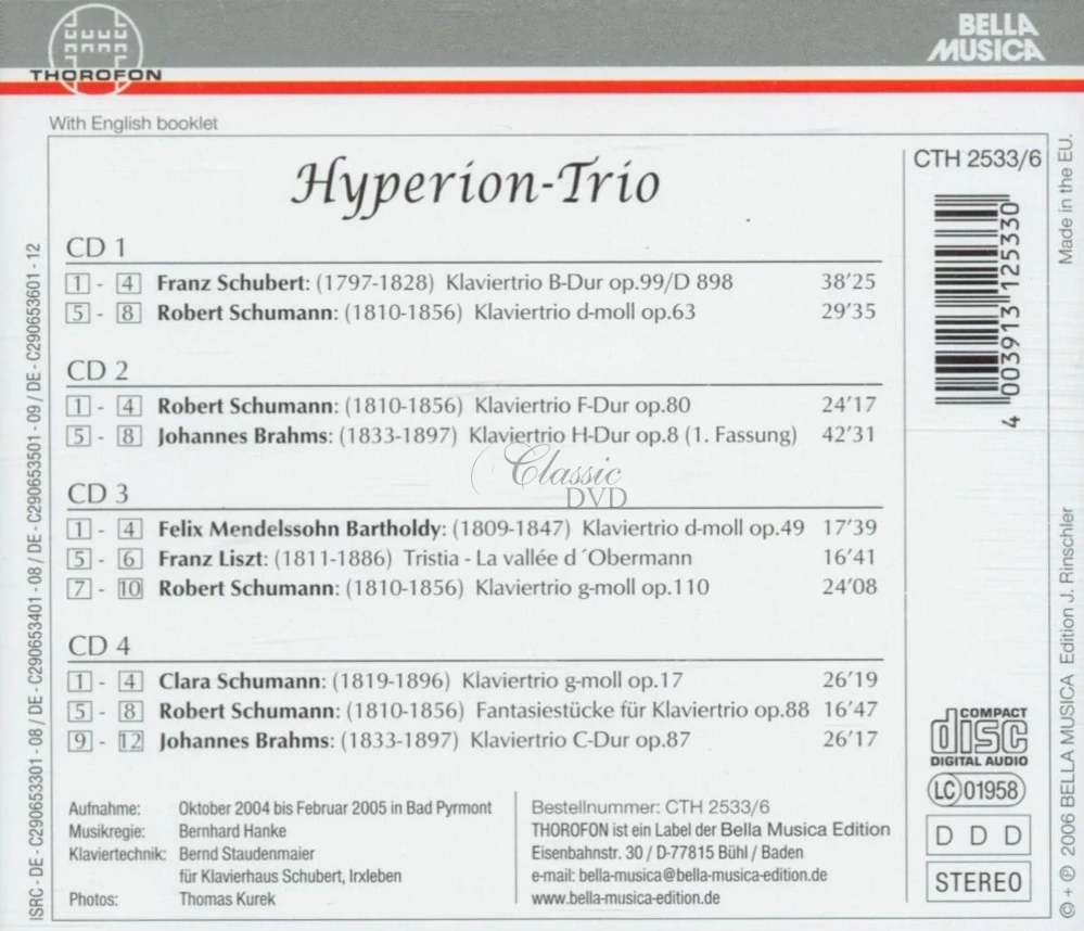 Robert Schumann – Klaviertrios (4CD)