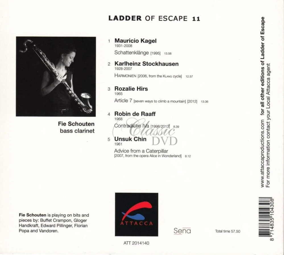 Ladder of Escape 11 : Fie Schouten – bass clarinet (CD)