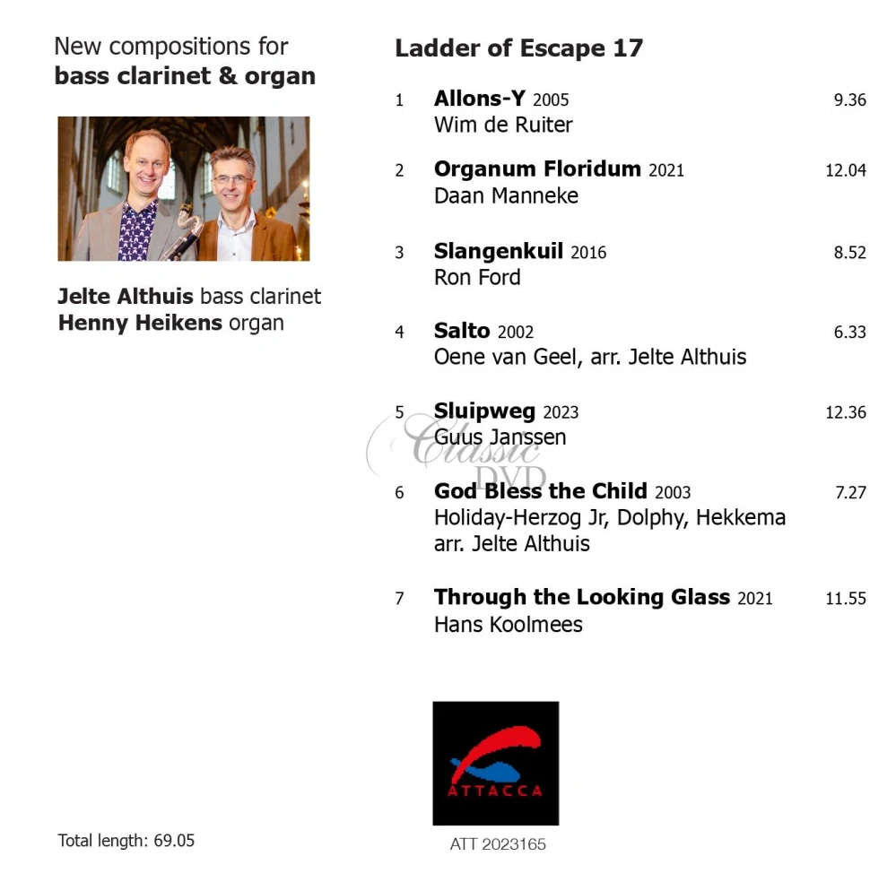 Ladder of Escape 17 : New compositions for bass clarinet & organ (CD)