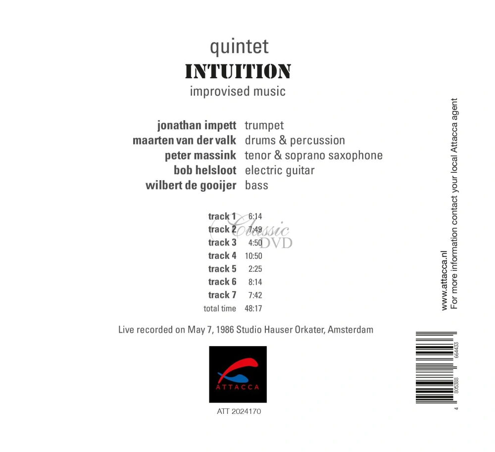 Quintet Intuition – improvised music (CD)
