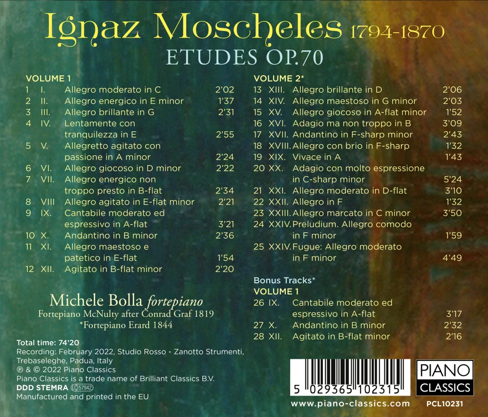 Ignaz Moscheles - 25 Études, Op. 70 (CD)