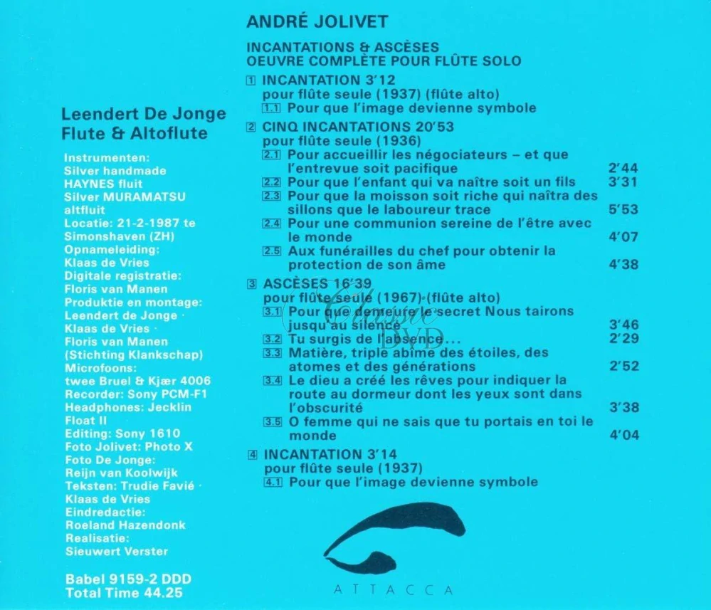 André Jolivet – Incantations & Ascèses (CD)