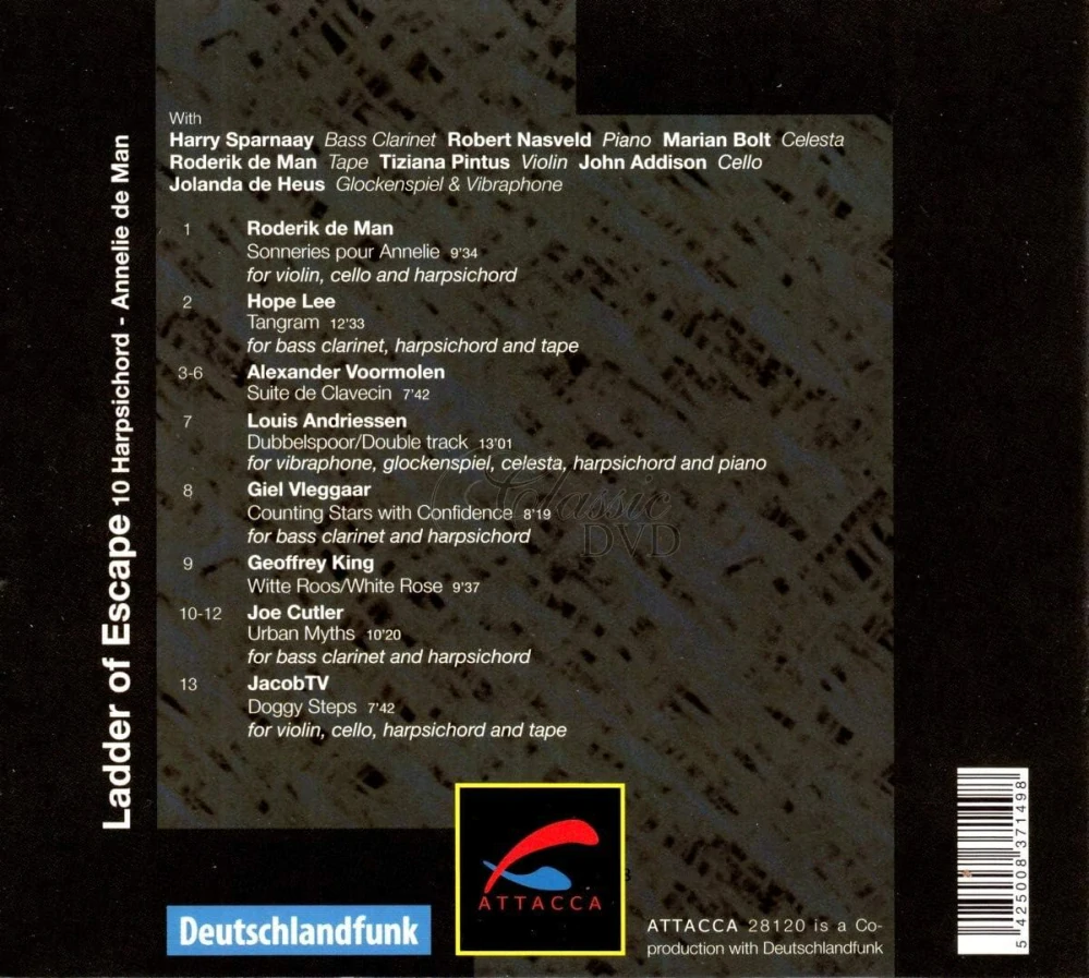 Ladder of Escape 10 : Annelie de Man – harpsichord (CD)