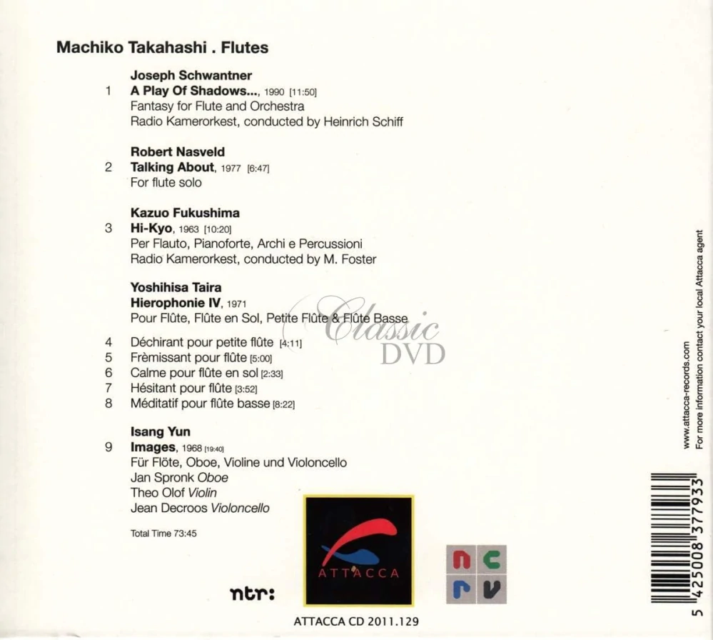 Machiko Takahashi - Music For Flutes (CD)