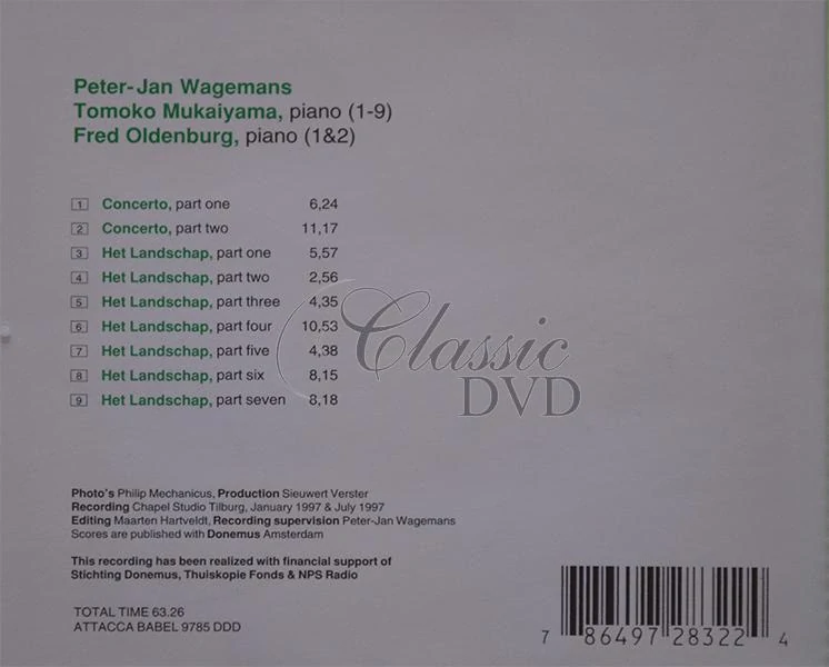 Peter-Jan Wagemans – Concerto & Het Landschap (CD)