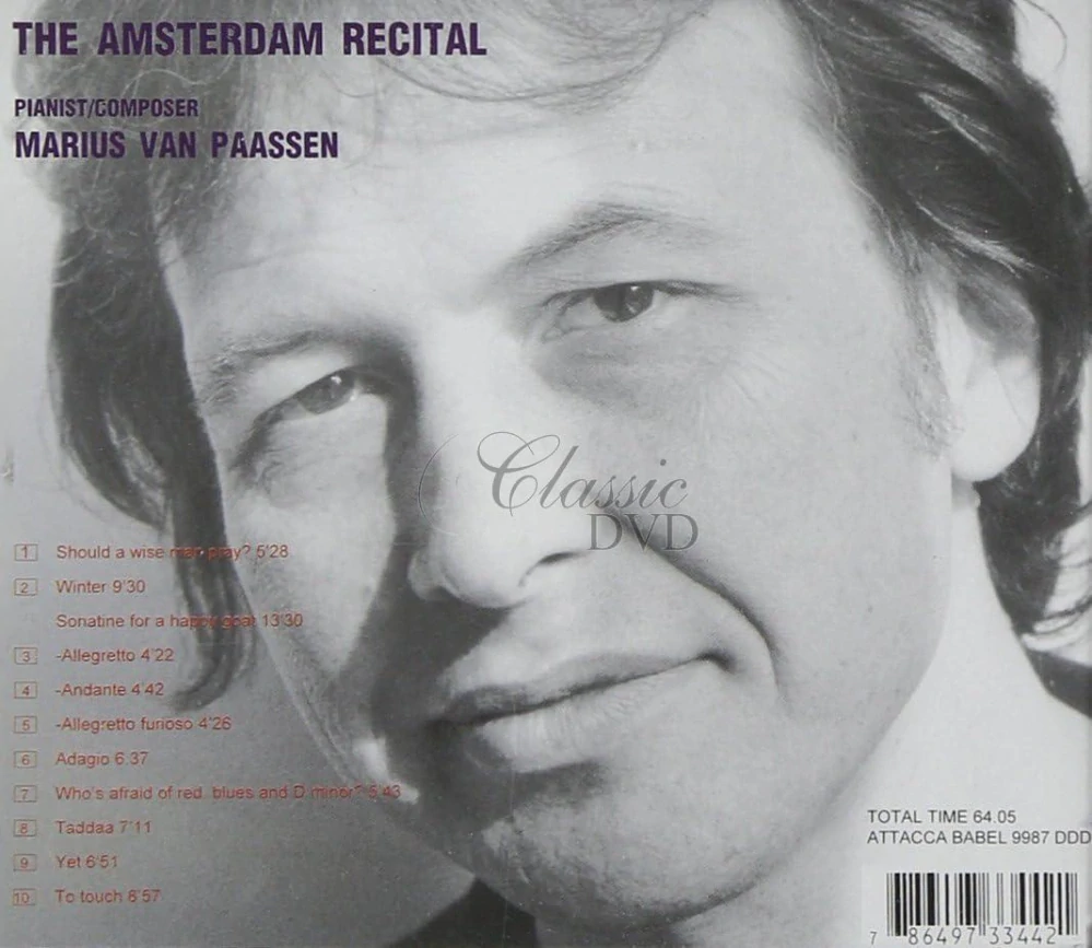The Amsterdam Recital – Marius van Paassen – pianist / composer (CD)