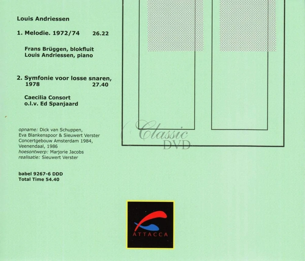 Louis Andriessen – Melodie, Symfonie voor losse snaren (CD)