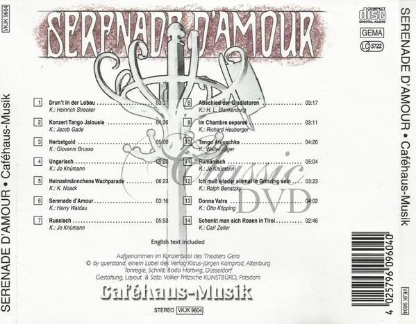 Serenade d'Amour – Caféhaus-Musik: Viennese Salon Music & Tangos (CD)
