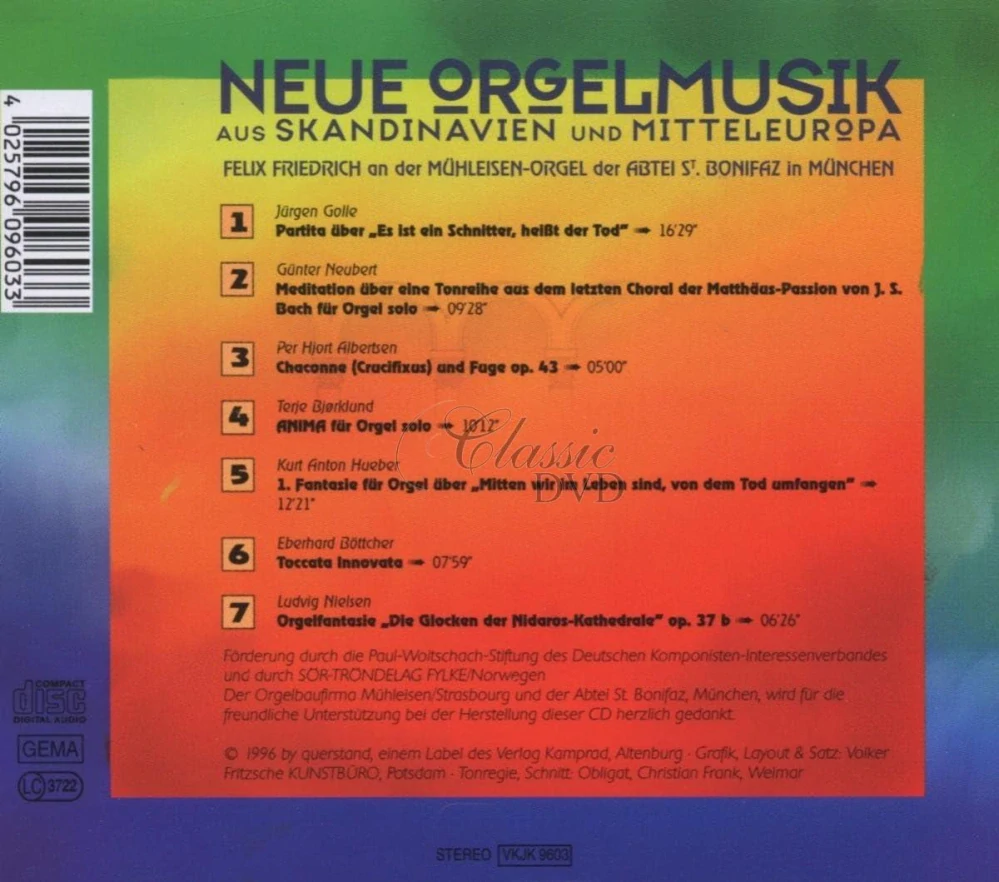 Neue Orgelmusik aus Skandinavien und Mitteleuropa – Contemporary Organ Music (CD)