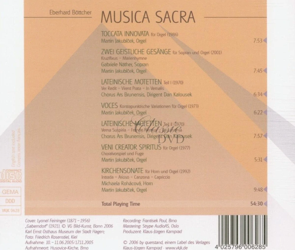Eberhard Böttcher: Musica Sacra (CD)