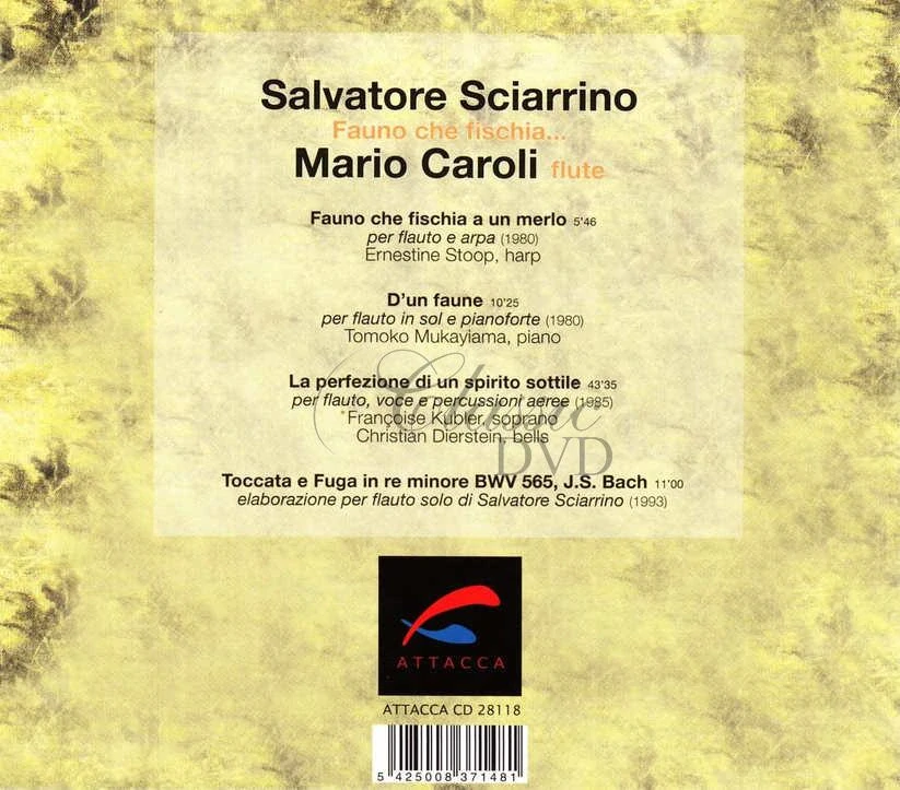 Salvatore Sciarrino – Fauno che fischia (CD)
