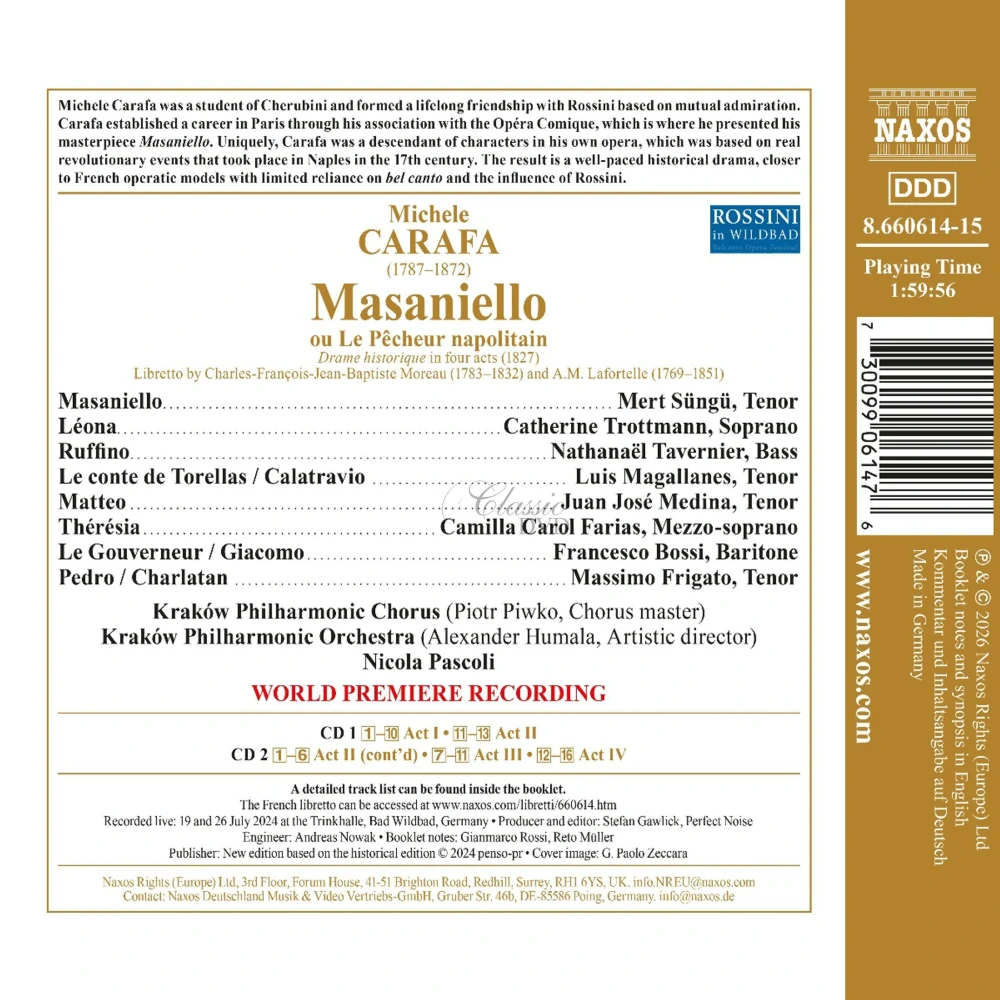 CARAFA, M.: Masaniello – Opera (2CD)