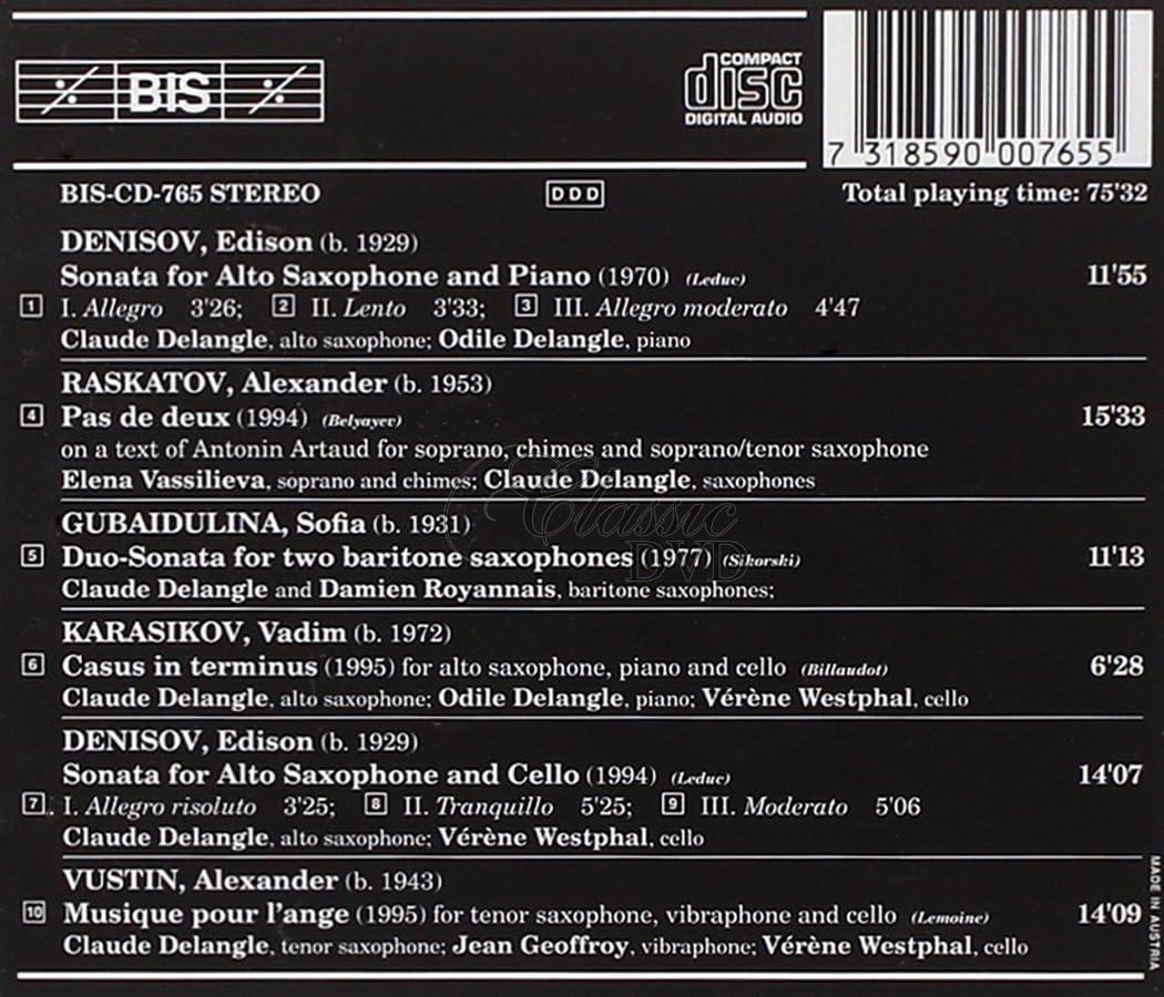 DENISOV, RASKATOV, GUBAIDULINA, VUSTIN, KARASIKOV The Russian Saxophone (CD)