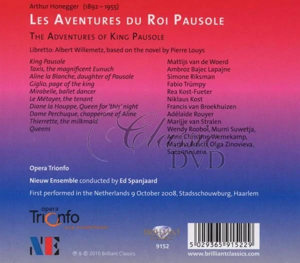 HONNEGER,A.: Les Aventures du Roi Pausole - Opereta (CD)