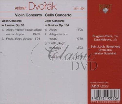 DVOŘÁK,A.: Violin Concerto. Cello Concerto. Ruggiero Ricci (CD)