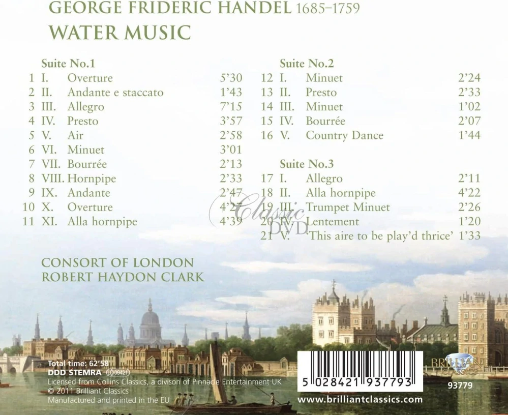 HÄNDEL,G.F.: Water Music / Vodní hudba (CD)
