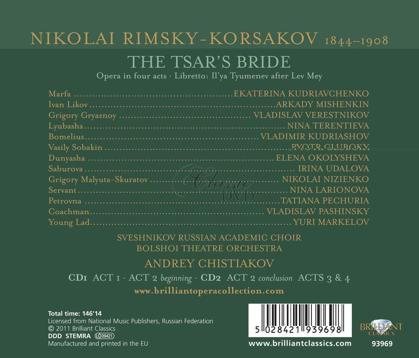 RIMSKY-KORSAKOV,N.: Tsar's Bride - Carská nevěsta (2CD)