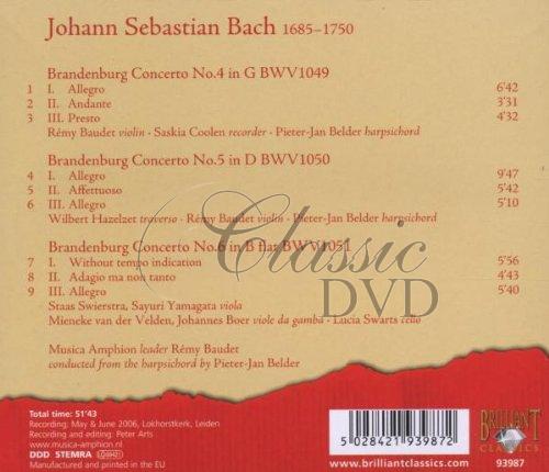 BACH,J.S.: Brandenburg Concertos - Braniborské koncerty 4-5-6 (CD)