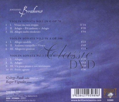 BRAHMS,J.: Violin sonatas (CD)