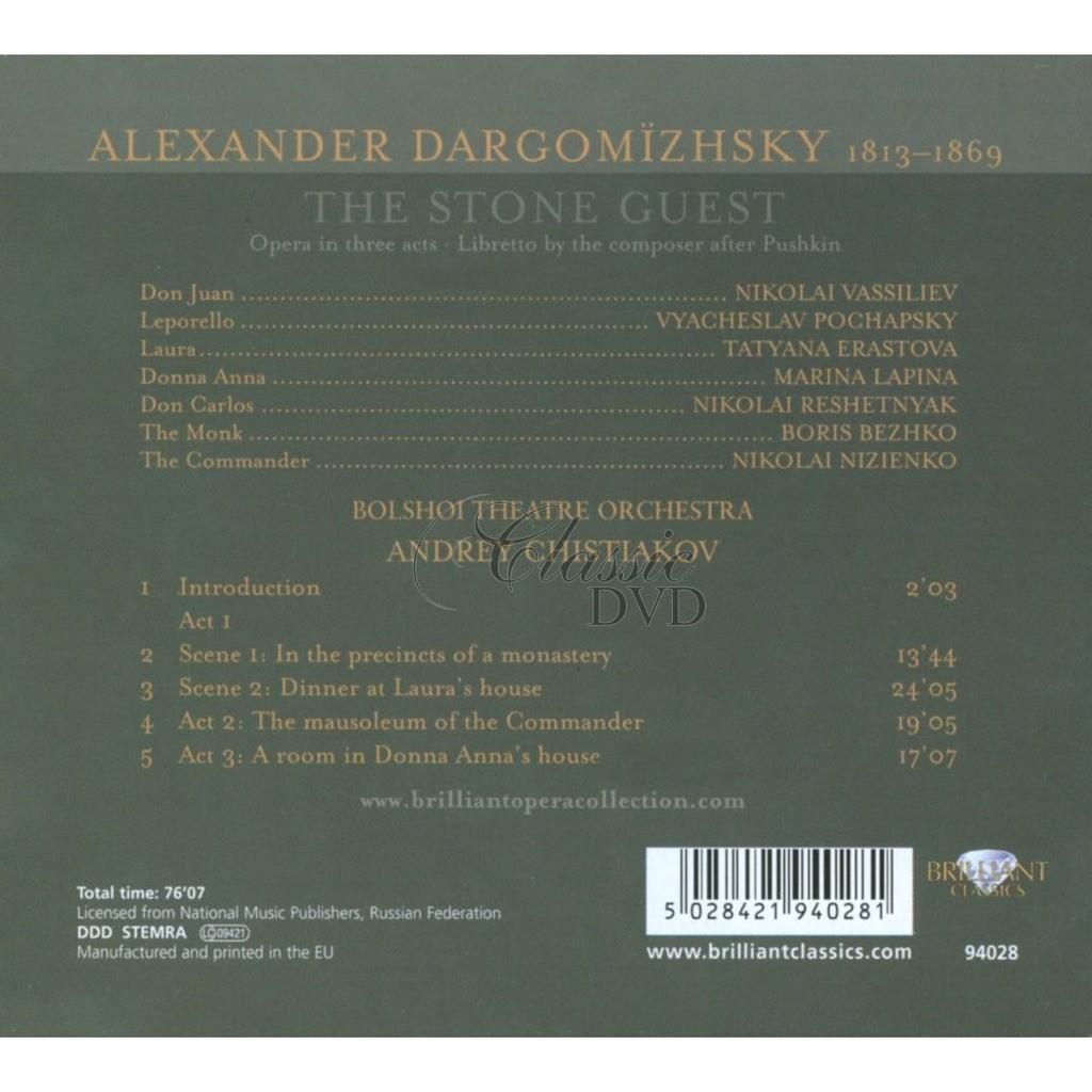 DARGOMYZHSKY,A.: The Stone Guest - Kamenný host [Bolshoi Theater] (CD)