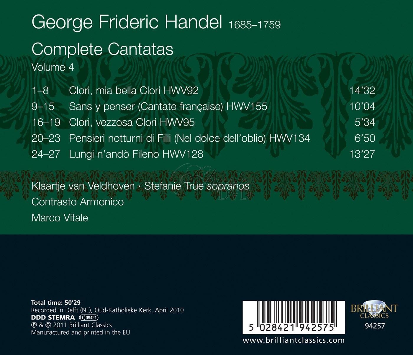 HÄNDEL,G.F.: Complete cantatas, Vol 4 (CD)