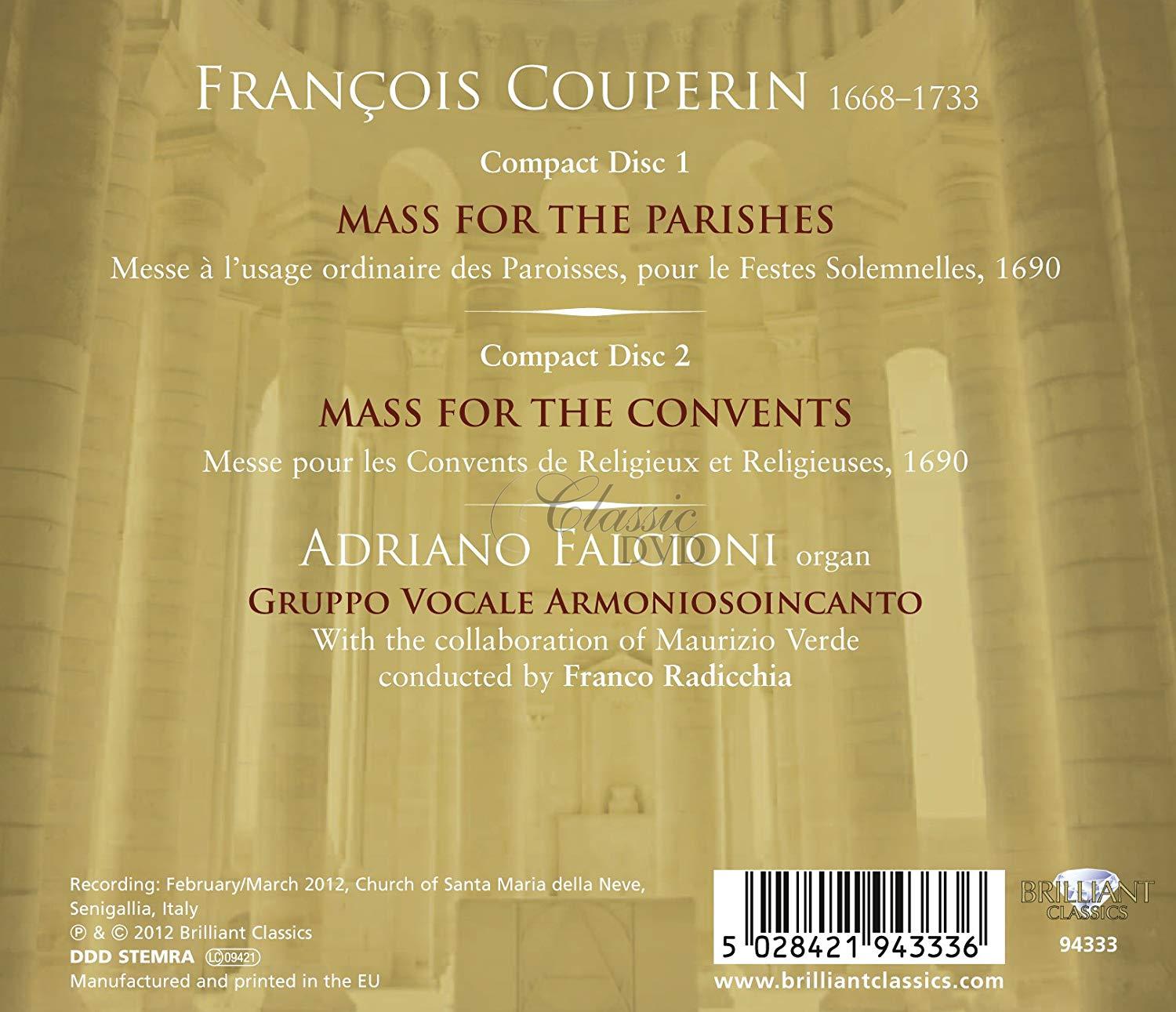 COUPERIN,F.: Mass for the Parishes ∙ Mass for the Convents (2CD)