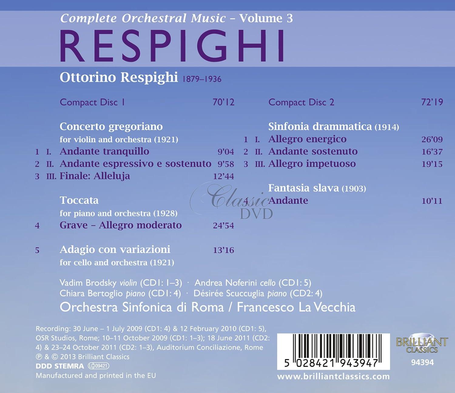 RESPIGHI,O.: Complete Orchestral Music, Vol. 3 (2CD)