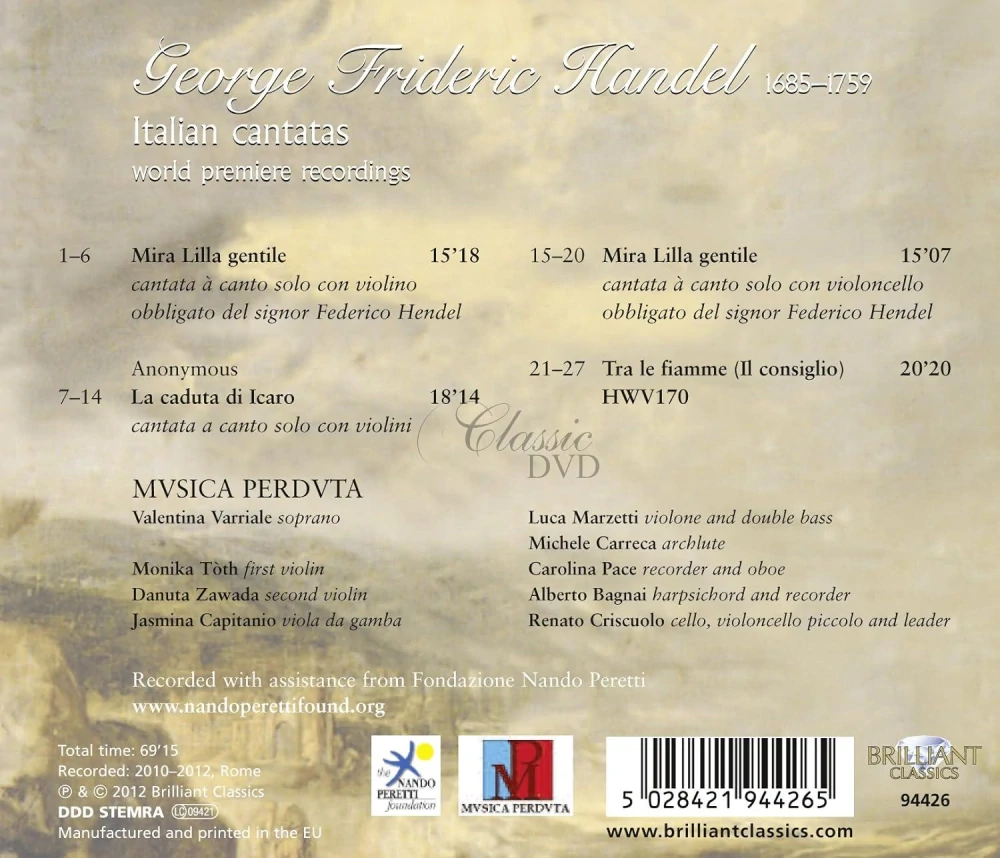 HÄNDEL,G.F.: Italian Cantatas (CD)