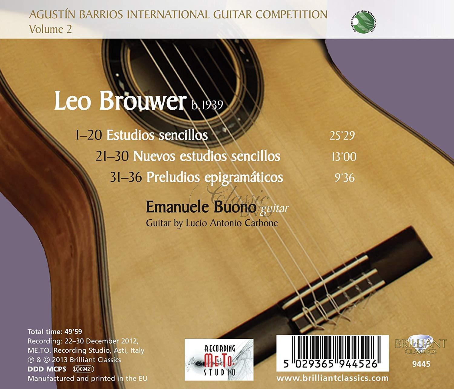 Leo Brouwer - Estudios Sencillos, Preludios Epigramáticos (CD)