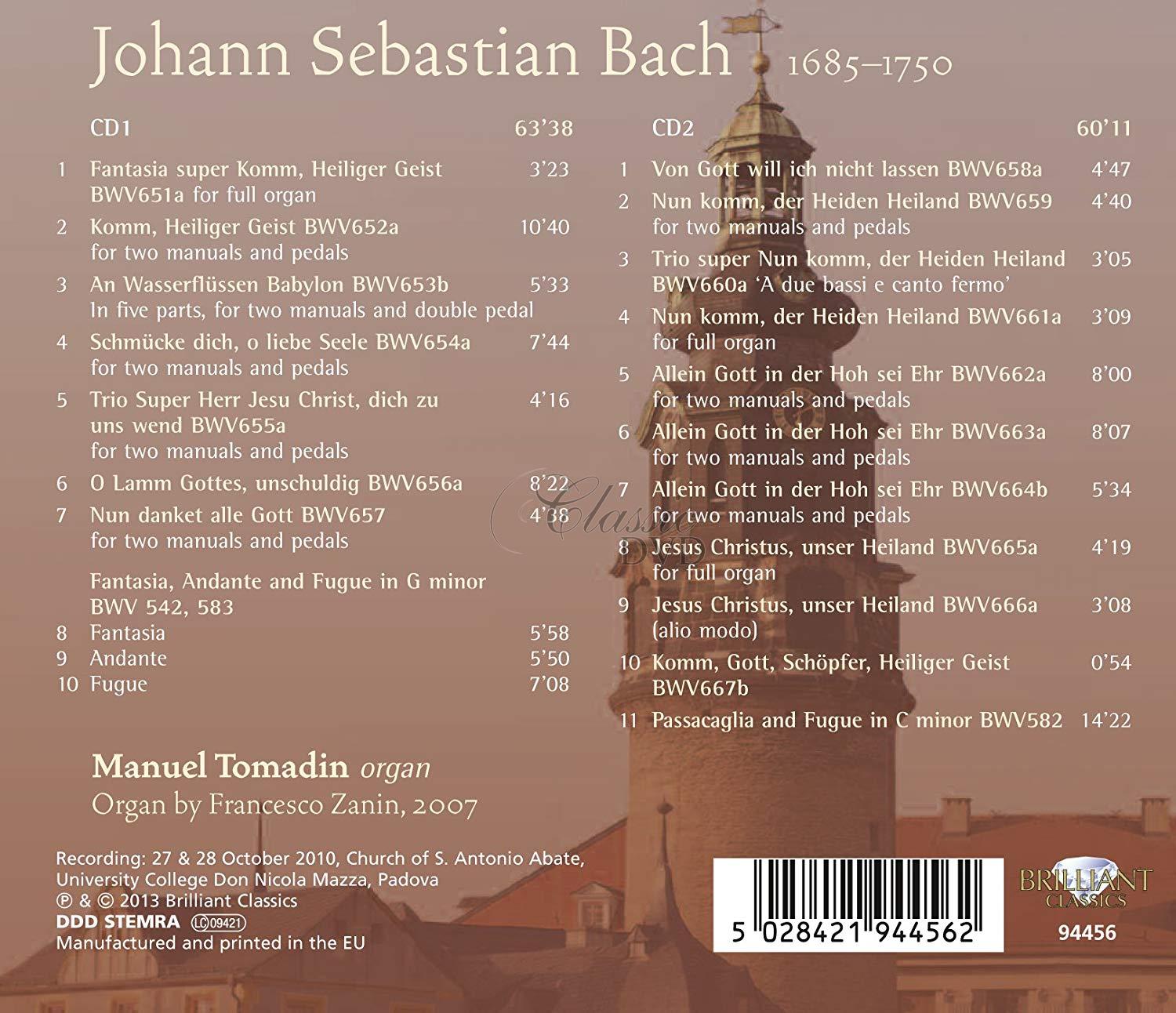 BACH,J.S.: Leipziger Choräle, BWV 651‐667 (2CD)