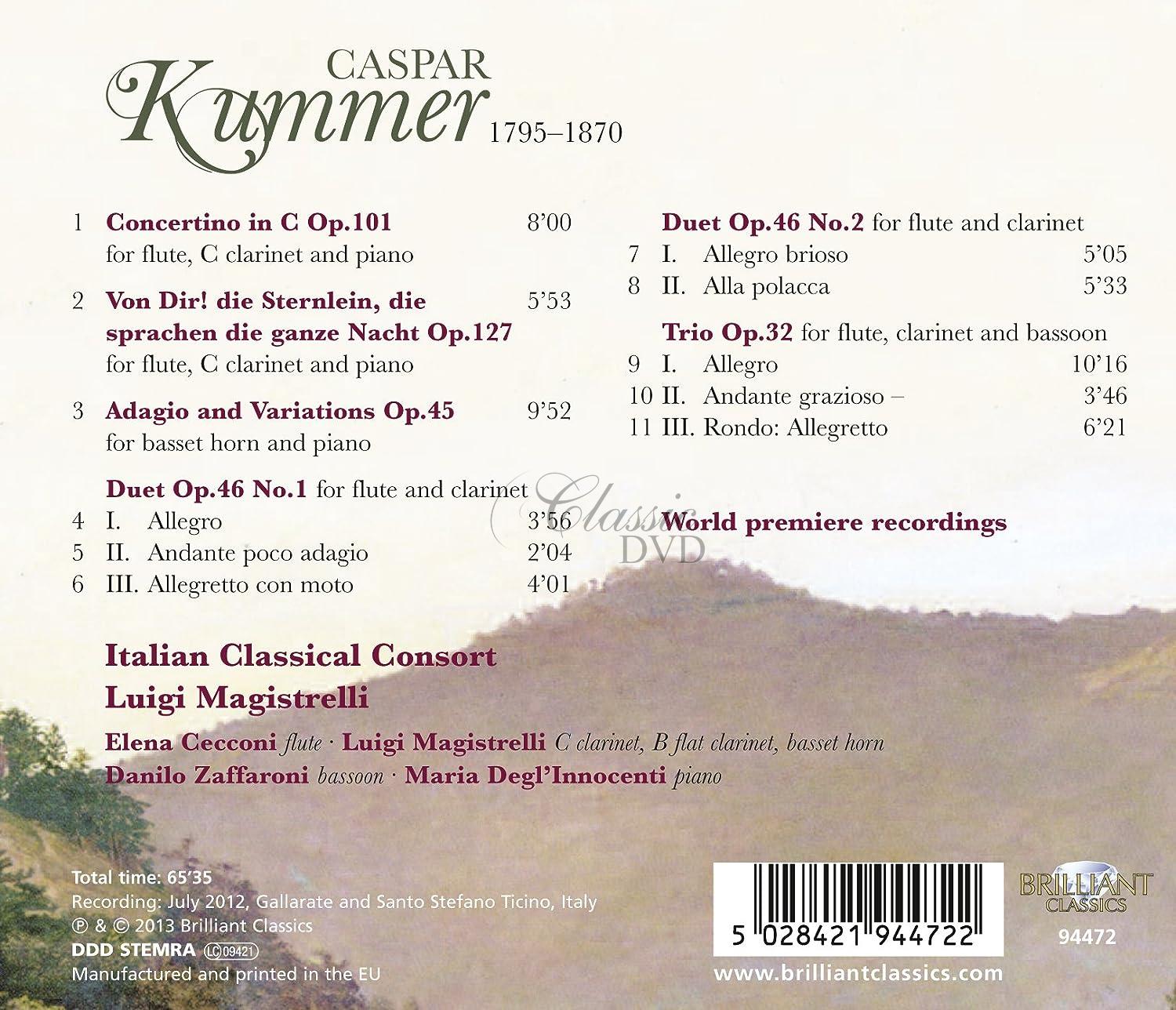 Kummer: Chamber Music For Winds (CD)