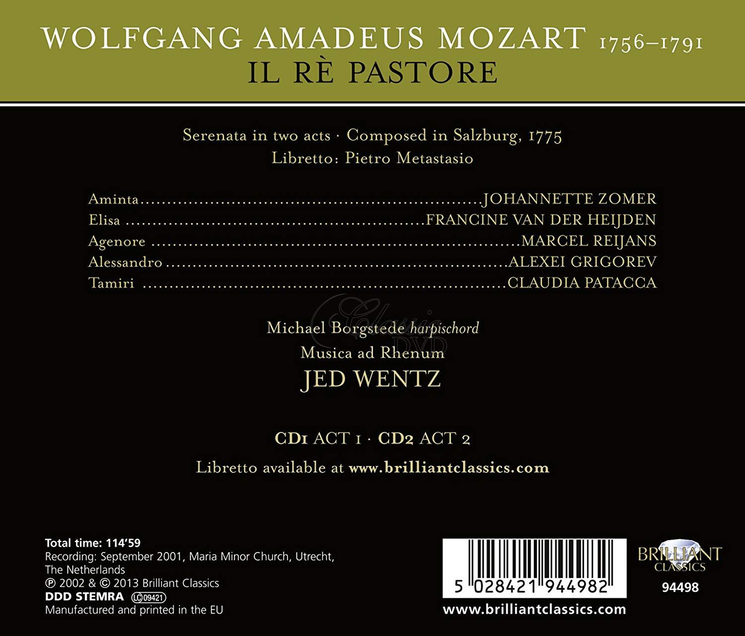 Mozart: Il rè pastore / Král pastýř - Opera (2CD)