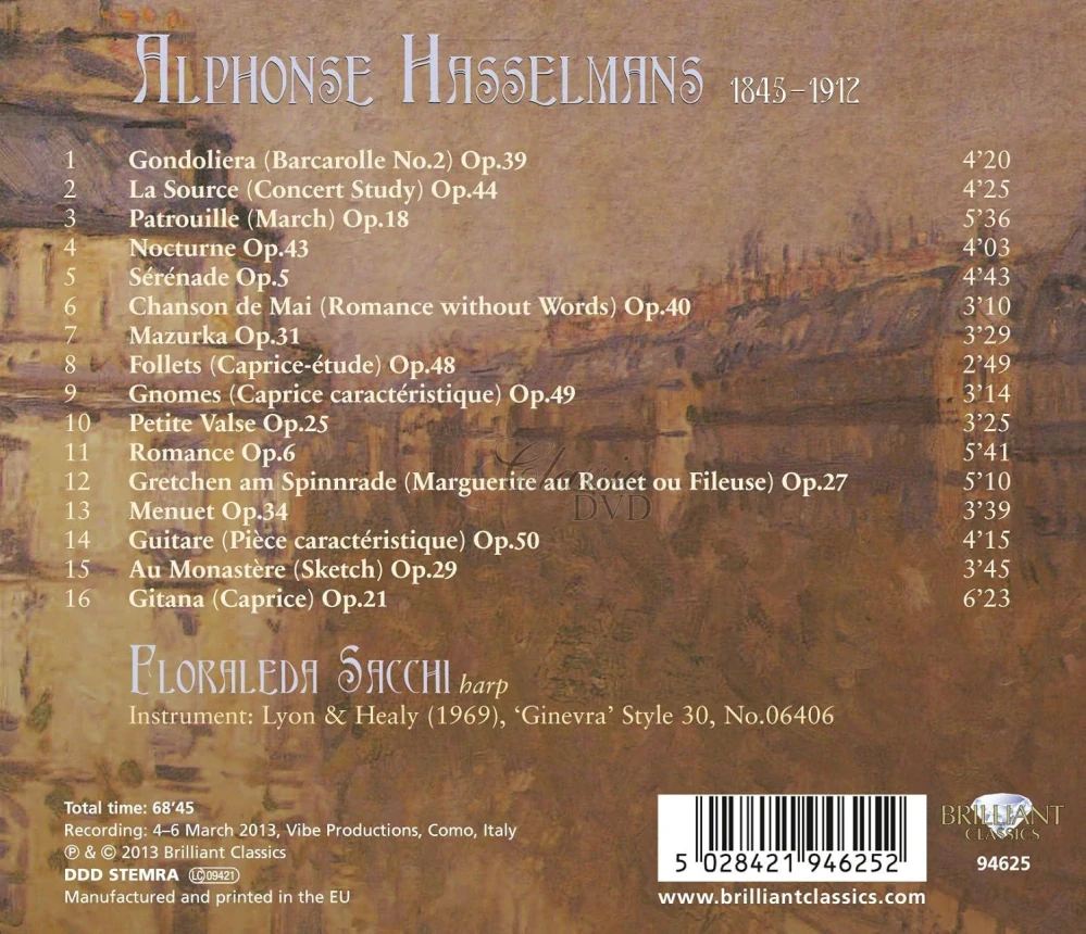 Alphonse Hasselmans: Music for Harp (CD)