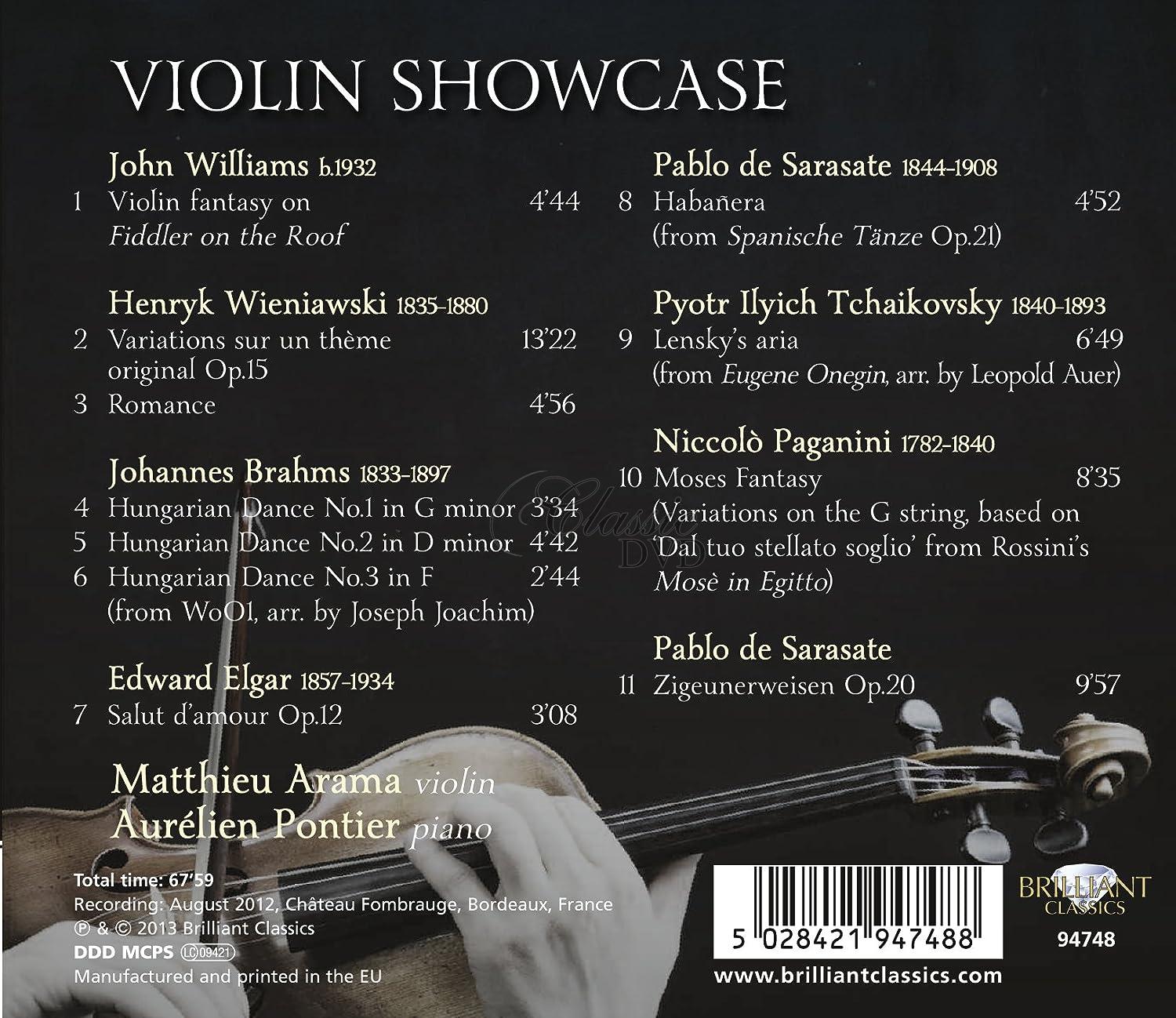 Violin Showcase: Matthieu Arama, violin (CD)