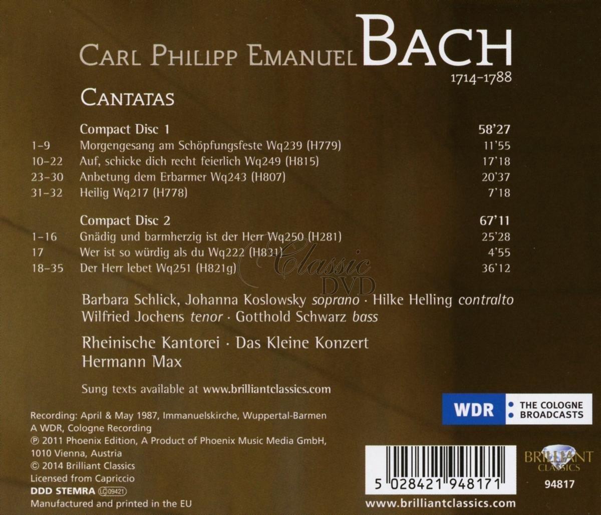 C.P.E. BACH Cantatas - Kantáty (2CD)