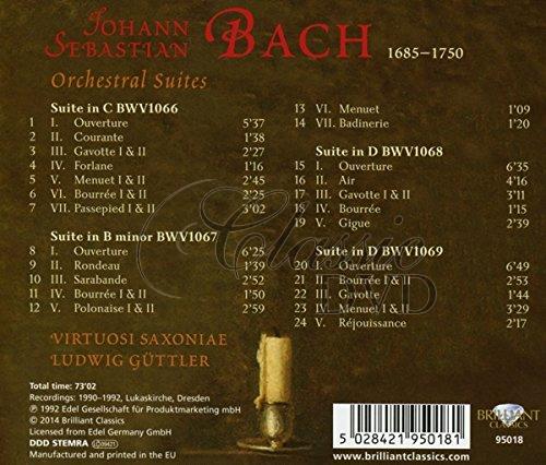 J.S. Bach - Orchestral Suites. Virtuosi Saxoniae. Ludwig Güttler (CD)