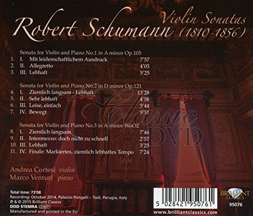 SCHUMANN: Violin Sonatas; Andrea Cortesi, Marco Venturi (CD)
