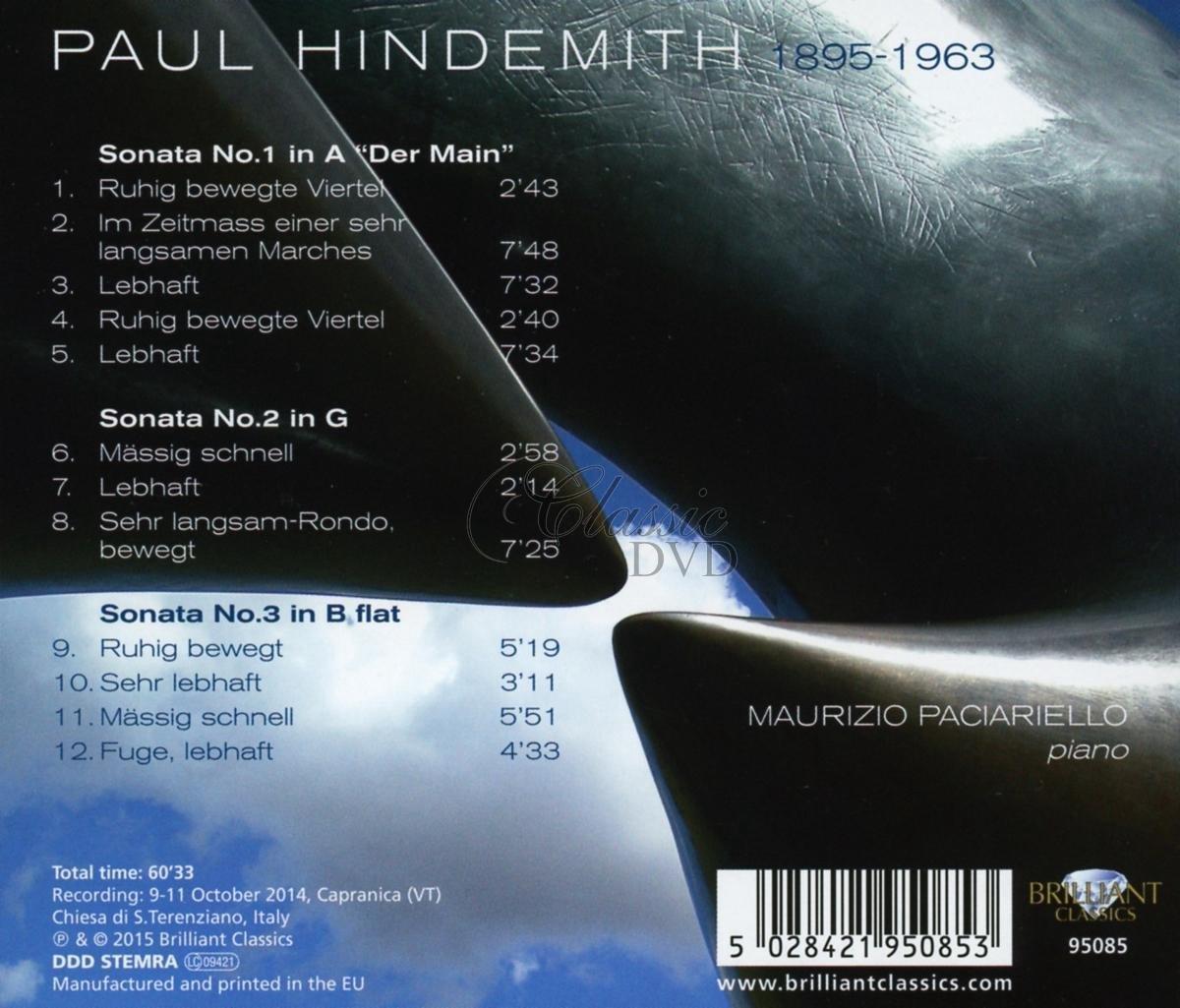 HINDEMITH: Complete Piano Sonatas; Maurizio Paciariello (CD)