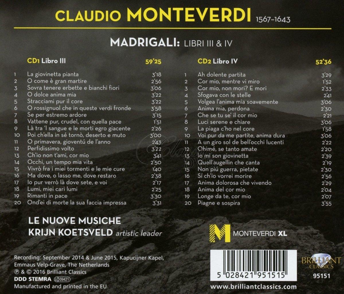 MONTEVERDI: Madrigals, Books III & IV (2CD)