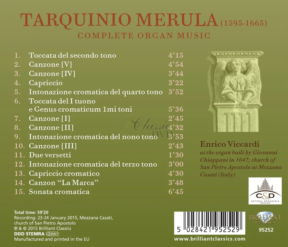 MERULA: Complete Organ Music (CD)