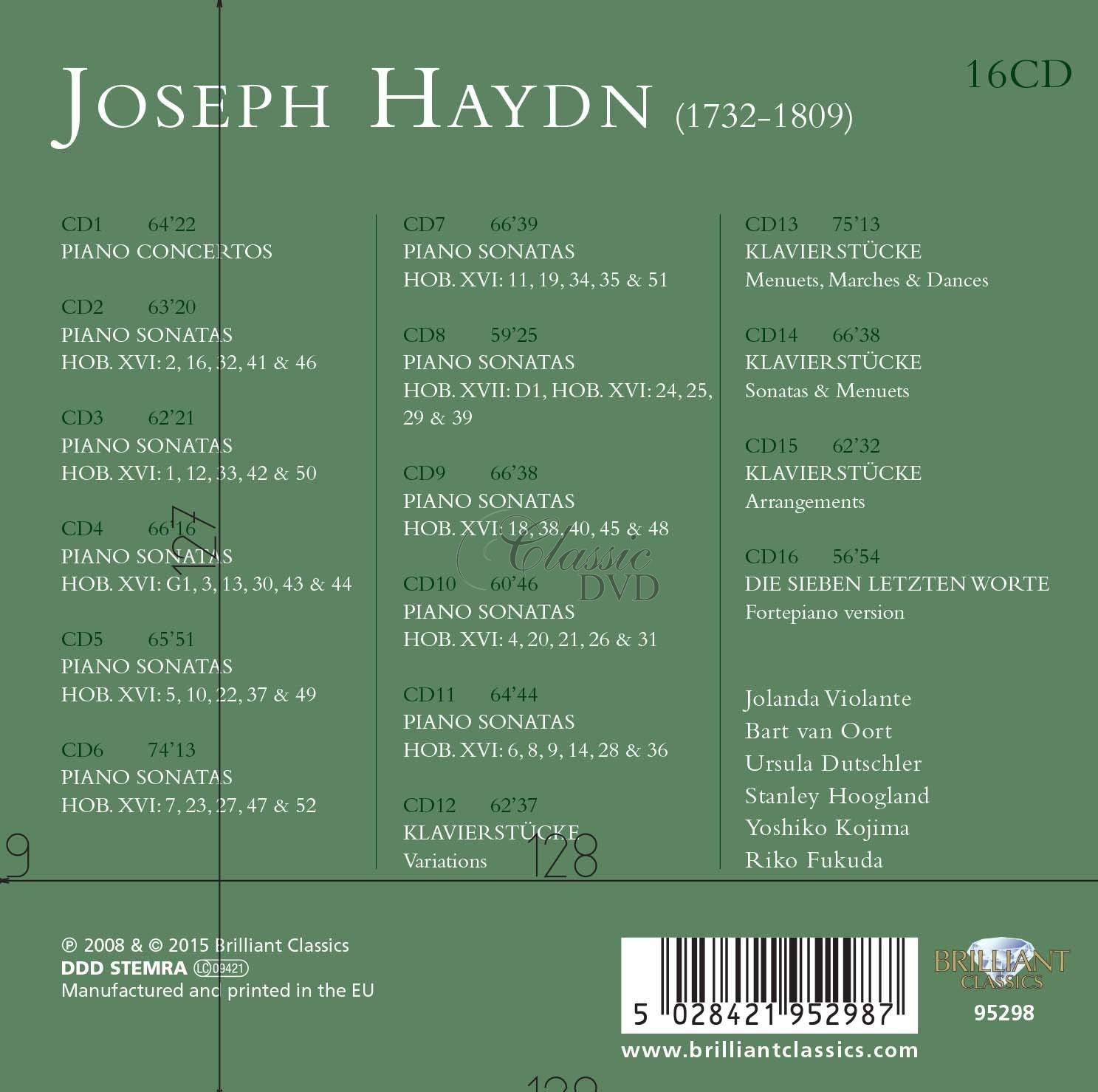 HAYDN: Complete Piano Music (16CD)