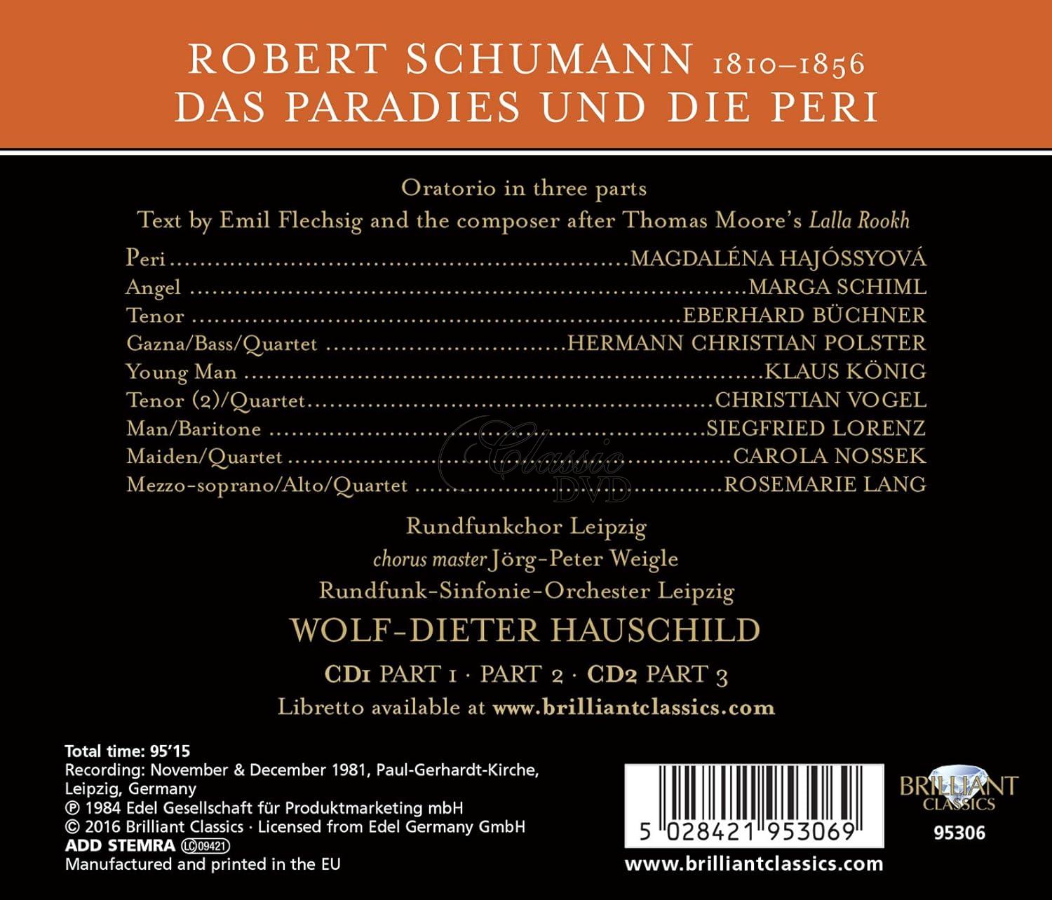 SCHUMANN: Das Paradies und die Peri Op.50  (2CD)