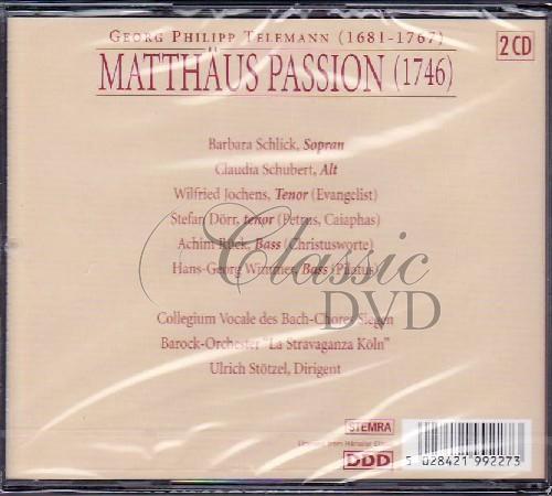 TELEMANN,G.P.: Matthäus Passion - Matoušovy pašije (2CD)