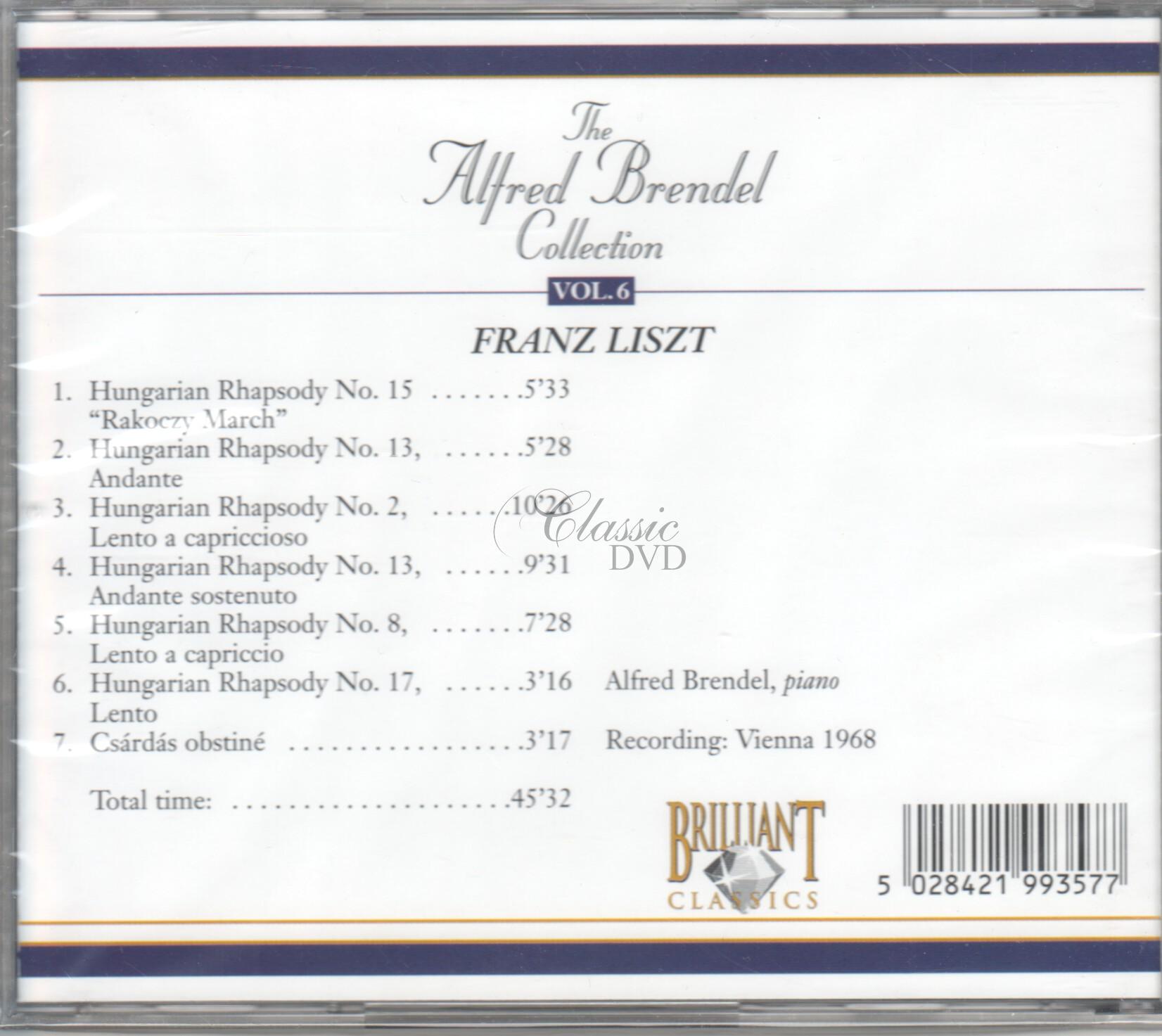 ALFRED BRENDEL COLLECTION VOL.6: Liszt (CD)
