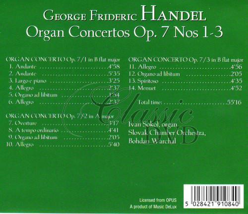 HÄNDEL,G.F.: Organ concertos Op. 7 Nos 1-3 (CD)