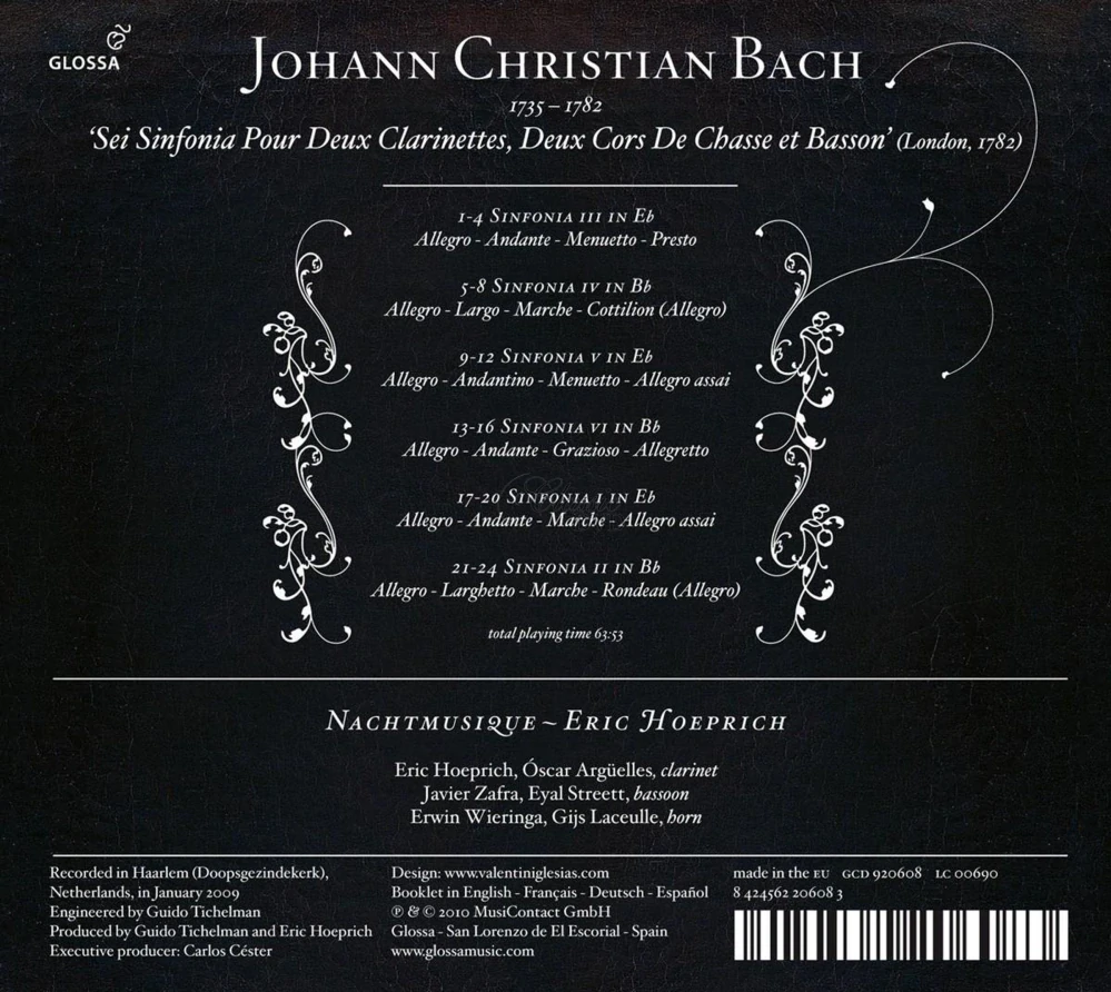 Johann Christian Bach: Sei Sinfonia (CD)